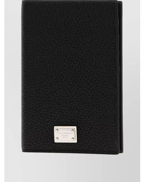 Dolce & Gabbana Leather Passport Holder - Black