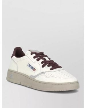 Autry Leather Low Top Lace-Up Trainers - Multicolour