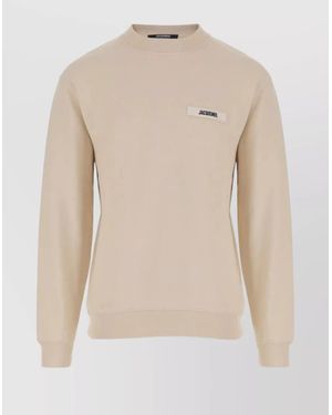 Jacquemus Ribbed Crew Neck Sweater - Natural