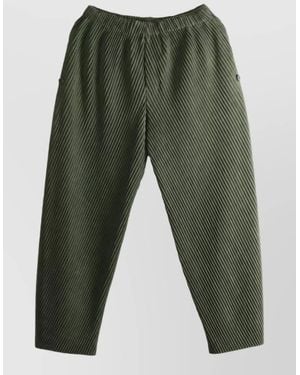 Homme Plissé Issey Miyake Straight-Leg Trousers - Green