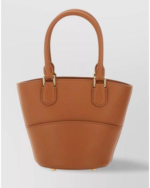 Self-Portrait Leather Crossbody Bag - Brown