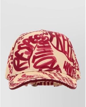 DSquared² Rebel Hibiscus Denim Baseball Cap Print - Red