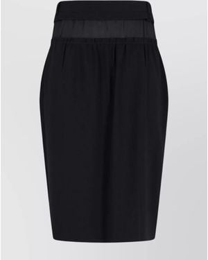 Maison Margiela Midi Pencil Skirt - Blue
