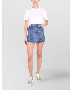 DSquared² Cotton Wrap Skirt - Blue