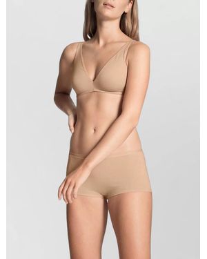 CALIDA Seamless Mid Rise Underwear Elastic Waistband - Natural