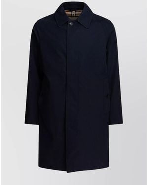 Burberry Tailored Coats With Back Vent And Point Collar - Blue
