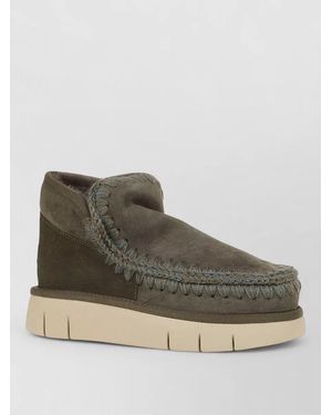 Mou Sheepskin Platform Slippers - Multicolour