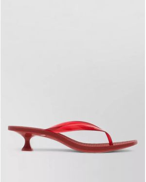 Tory Burch Jelly Sandals Open Toe Rubber Sole - Red