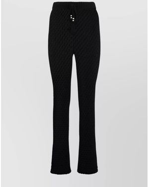 Alanui Knitted Pants With Drawstring Waist - Black