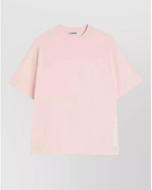 Jil Sander Boxy Fit Cotton Crew Neck T Shirt - Pink