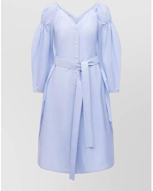 Stella McCartney Cotton Knee-Length Dress - Blue