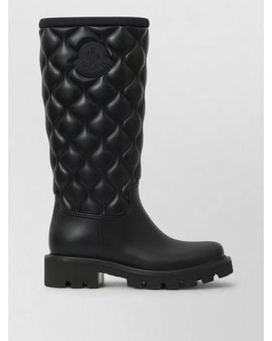 Moncler Kickstream Knee High Rain Boots Neoprene - Black