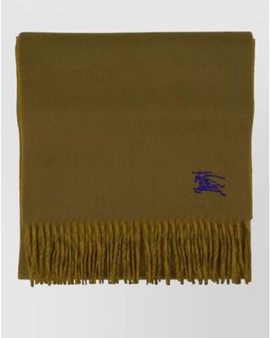 Burberry Knight Solid Scarf Pure Wool Cashmere - Green