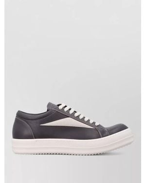 Rick Owens Vintage Low Top Lace Up Leather Trainers - Multicolour