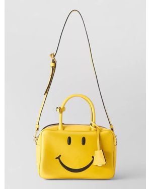 Moschino Calf Leather Mini Shoulder Bag - Yellow