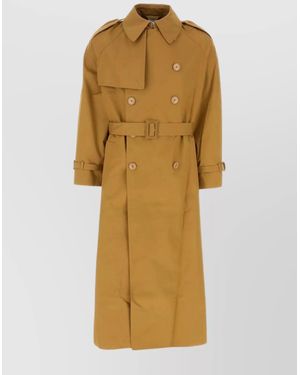 Vetements Cotton Oversize Trench Coat - Yellow