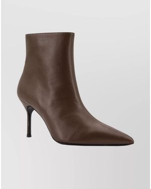 STAUD Leather Ankle Boots - Brown