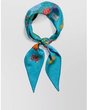 Gucci Silk Printed Scarf - Blue