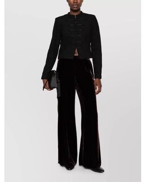 forte_forte Velvet Wide-Leg Pants - Black
