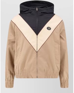 Valentino Hooded Windbreaker Jacket - Blue