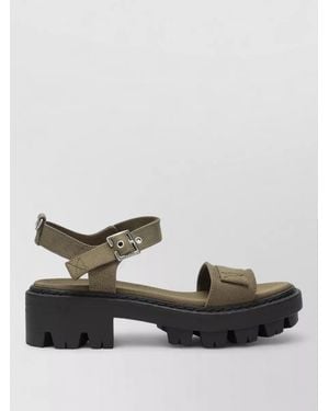 Prada Sandals Buckle Detail Chunky Sole Open Toe - Multicolour