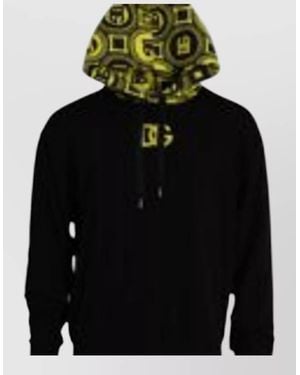 Dolce & Gabbana Cotton Hooded Sweatshirt - Black