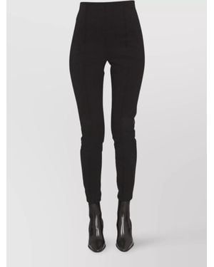 Max Mara Satin Slim-Fit Trousers - Black