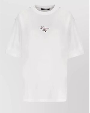 Jacquemus Short Sleeves Crew Neck Graphic Shirt - White
