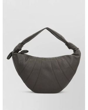 Lemaire Fortune Croissant Leather Shoulder Bag - Grey