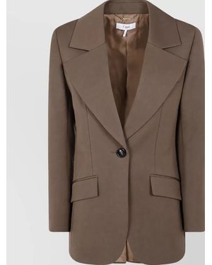 Chloé Wool Blazer - Brown