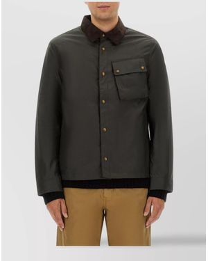Belstaff Jacket Long Sleeve Chest Pocket - Gray