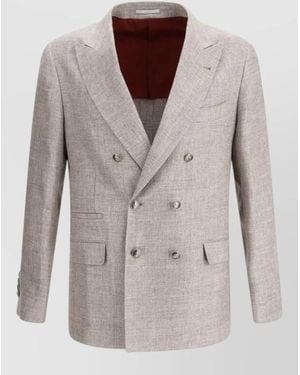 Brunello Cucinelli Linen Blazer - Natural