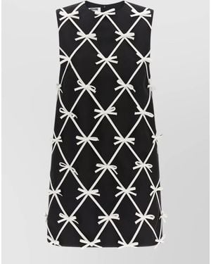 Moschino Dress Featuring Bow Detail Round Neckline - Black