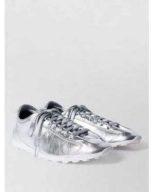 Jacquemus Lace Up Tennis Shoes Metallic Detail