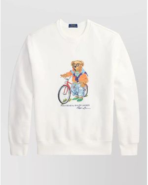 Polo Ralph Lauren Cotton Blend Printed Sweatshirt - White