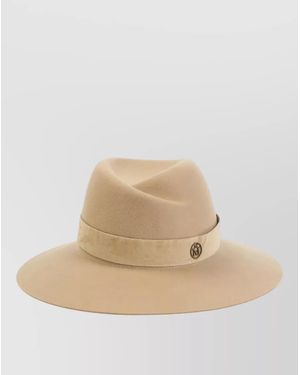 Maison Michel Suede Fedora Hat - Natural