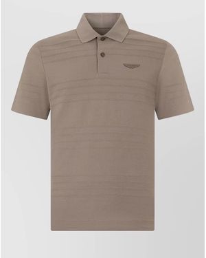 BOSS Short Sleeve Cotton Polo Shirt Straight Fit - Grey