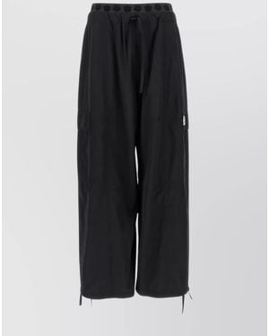 KENZO Wide-Leg Cargo Trousers - Black