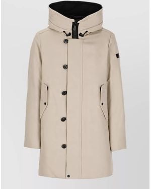 Peuterey Down Hooded Long Parka - Natural