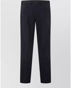 ZEGNA Pleated Straight-Leg Tailored Pants - Blue