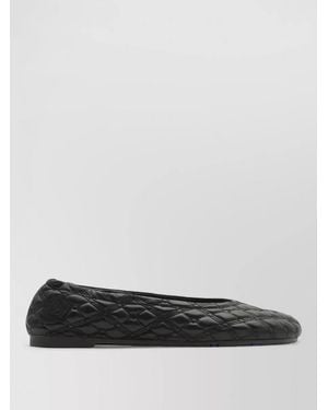Burberry Leather Ballerina Shoes - White