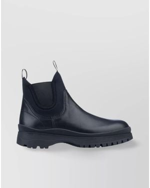 Prada Leather Chelsea Boots - Blue