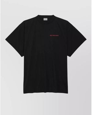 Balenciaga Silk T-Shirt - Black