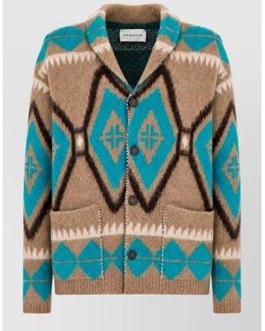 Amaranto Chunky-Knit Cardigan - Blue