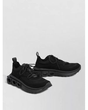 Ferragamo Nima Lace Up Running Sneakers - Black