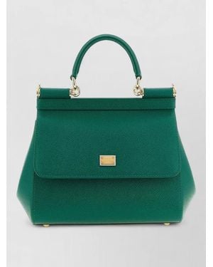 Dolce & Gabbana Sicily Small Leather Shoulder Bag - Green