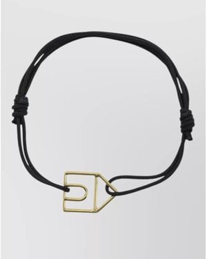Aliita Casita Sapphire Bracelet Geometric Charm Knot - Black