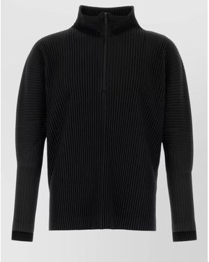 Homme Plissé Issey Miyake Tight Twist Cotton Knit Sweatshirt in
