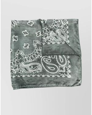 Golden Goose Paisley Print Silk Scarf - Grey