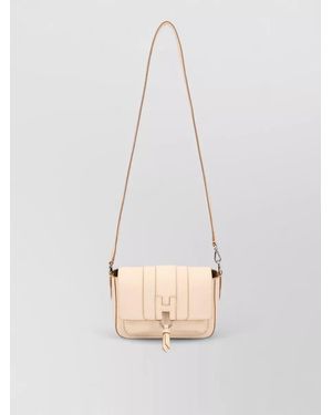 Hogan Leather Crossbody Bag - White